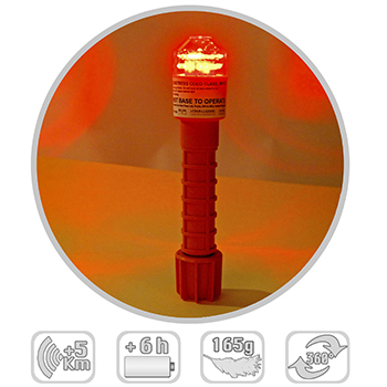 Odeo Flare Mk3 moyen de repérage lumineux à LED, équipement pour la sécurité en mer.